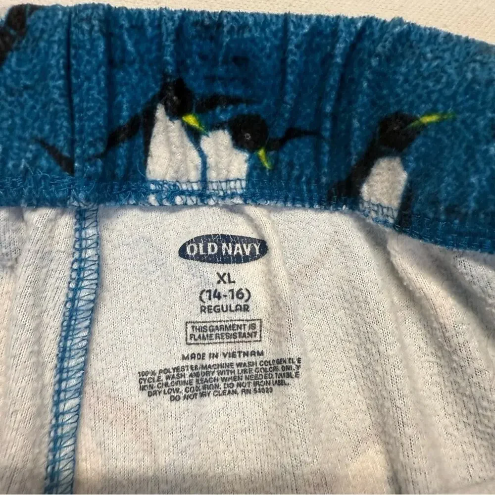 Old Navy Penguins Fleece Pajama Pants Boys Size Size XL 14-16